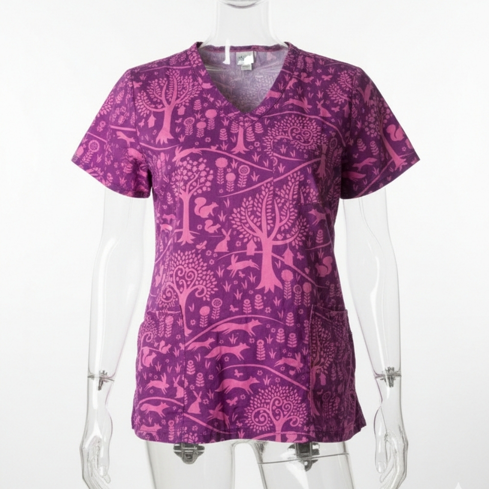 Purple Graphic Women's Top Used 3/$23
